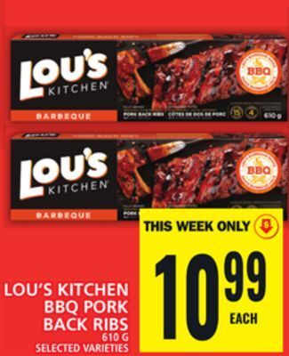 Food Basics Lou's kitchen bbq pork back ribs offer