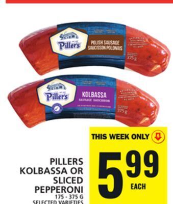 Food Basics Pillers kolbassa or sliced pepperoni offer