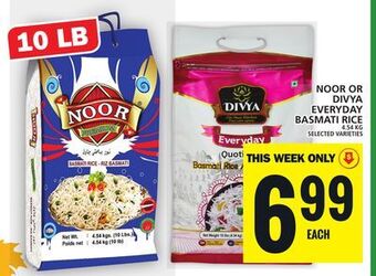 Food Basics Noor or divya everyday basmati rice offer
