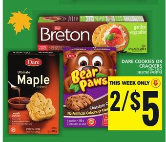 Food Basics Dare cookies or crackers offer