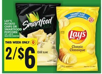 Food Basics Lay's potato chips or smartfood popcorn offer