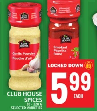 Food Basics Club house spices offer