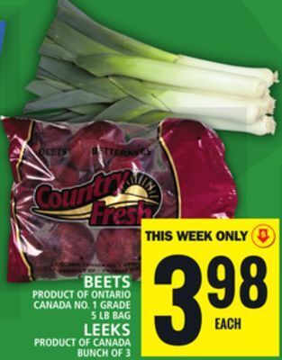 Food Basics Beets | leeks offer