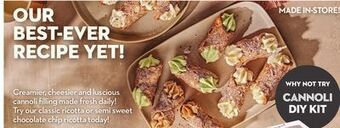 Longo's Longo's sicilian cannoli or longo's chocolate chip ricotta cannoli offer