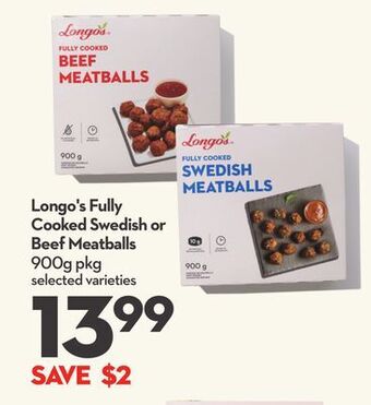 Longo's Longo's fully cooked swedish or beef meatballs offer