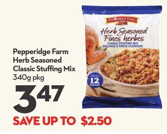 Longo's Pepperidge farm herb seasoned classic stuffing mix offer