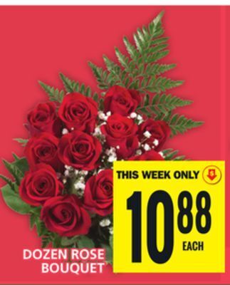 Food Basics Dozen rose bouquet offer