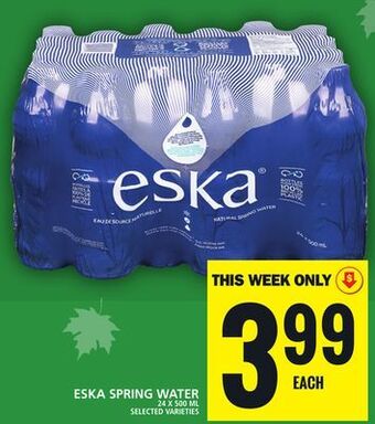 Food Basics Eska spring water offer