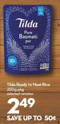 Longo's Tilda ready to heat rice offer