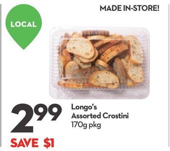 Longo's Longo's assorted crostini offer