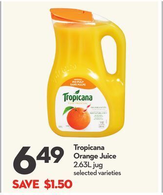 Longo's Tropicana orange juice offer