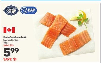 Longo's Fresh canadian atlantic salmon portion offer