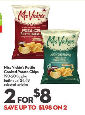 Longo's Miss vickie's kettle cooked potato chips offer