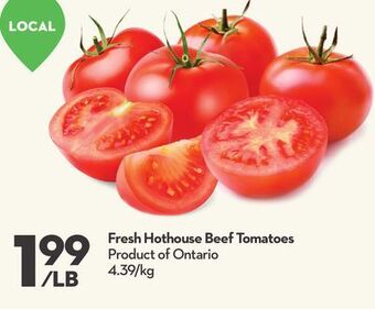 Longo's Fresh hothouse beef tomatoes offer