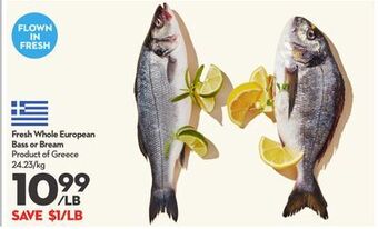 Longo's Fresh whole european bass or bream offer