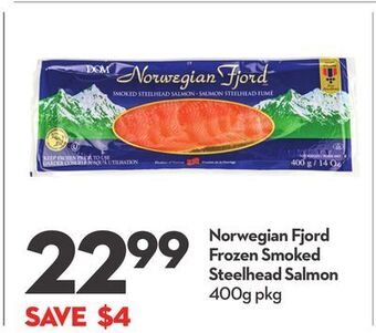 Longo's Norwegian fjord frozen smoked steelhead salmon offer