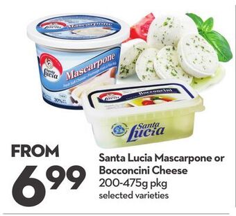 Longo's Santa lucia mascarpone or bocconcini cheese offer