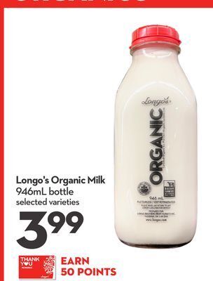 Longo's Longo's organic milk offer