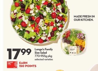 Longo's Longo's family size salad offer