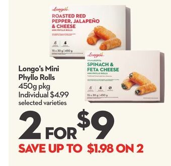 Longo's Longo's mini phyllo rolls offer