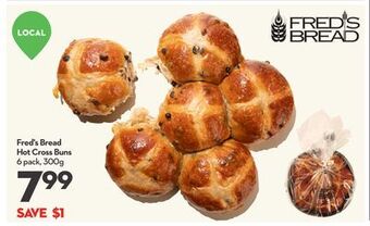 Longo's Fred's bread hot cross buns offer