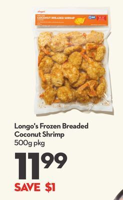 Longo's Longo's frozen breaded coconut shrimp offer