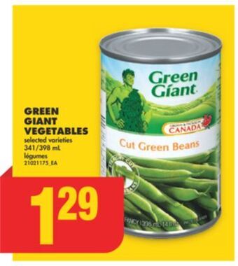 No Frills Green giant vegetables, 341/398 ml offer