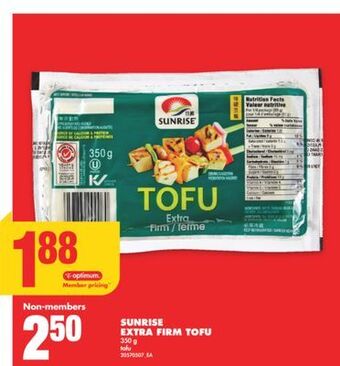 No Frills Sunrise extra firm tofu, 350 g offer