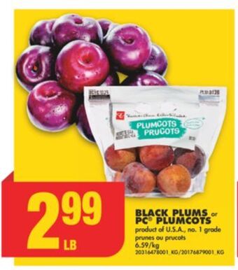 No Frills Black plums or pc plumcots offer