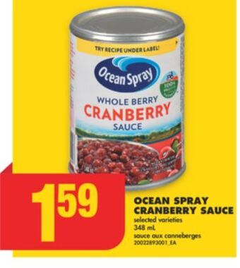 No Frills Ocean spray cranberry sauce, 348 ml offer
