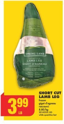No Frills Short cut lamb leg offer