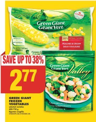 No Frills Green giant frozen vegetables, 400-750 g offer