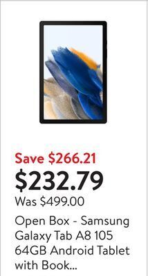 Walmart Open box - samsung galaxy tab a8 105 64gb android tablet with book cover offer
