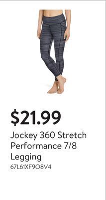 Walmart Jockey 360 stretch performance 7/8 legging offer