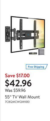 Walmart 55 tv wall mount offer