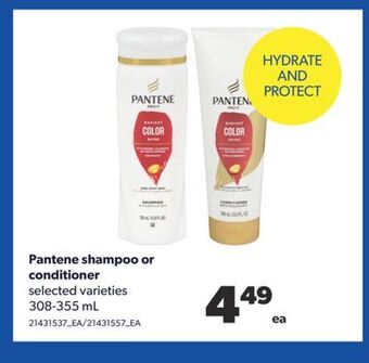 Real Canadian Superstore Pantene shampoo or conditioner, 308-355 ml offer