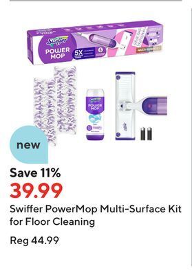 Staples Swiffer powermop multi-surface kit for floor cleaning offer