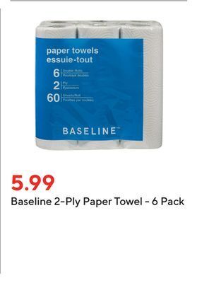 Staples Baseline 2-ply paper towel - 6 pack offer