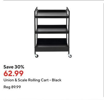 Staples Union & scale rolling cart - black offer