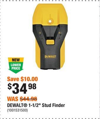 Home Depot Dewalt  1-1/2 stud finder offer