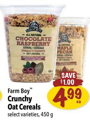 Farm Boy Farm boy crunchy oat cereals offer