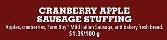 Farm Boy Cranberry apple sausage stuffing offer