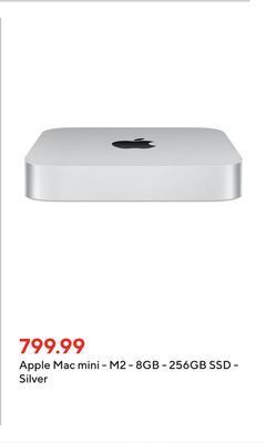 Staples Apple mac mini - m2 - 8gb - 256gb ssd - silver offer