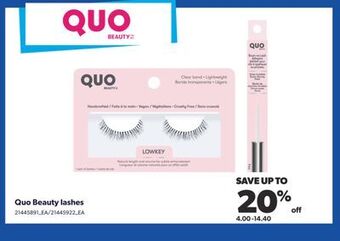 Real Canadian Superstore Quo beauty lashes offer