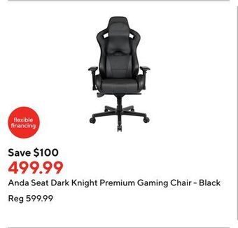 Staples Anda seat dark knight premium gaming chair - black offer