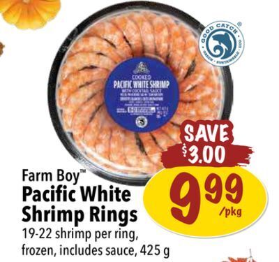 Farm Boy Farm boy pacific white shrimp rings offer
