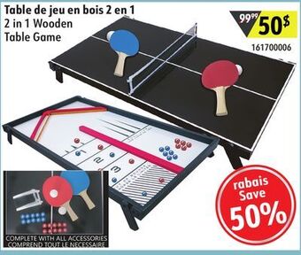 Hart 2 in 1 wooden table game offer