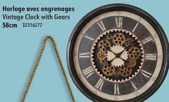 Sushi Shop Vintage clock with gears offer