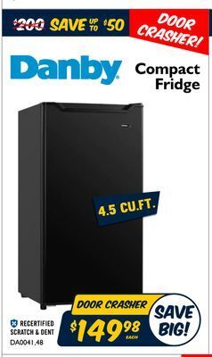 Big Daddy Closeouts Danby compact fridge offer