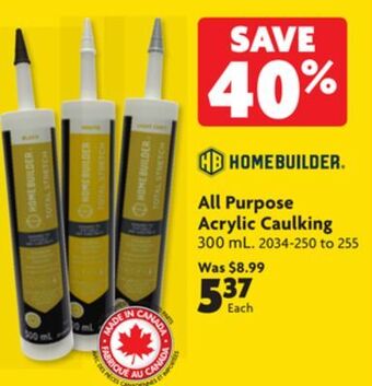 Home Hardware All purpose acrylic caulking offer